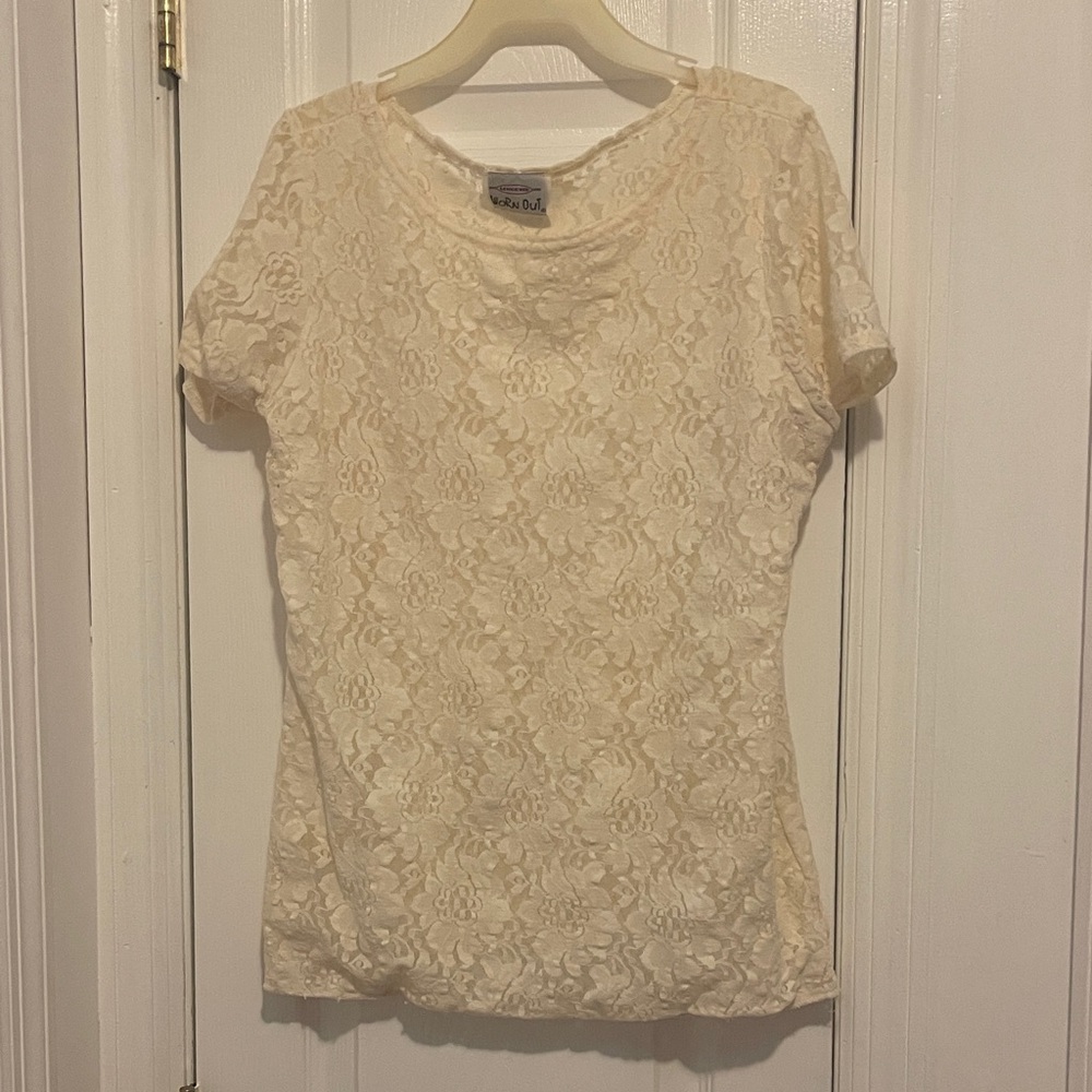 Chic Cream Lace Blouse
